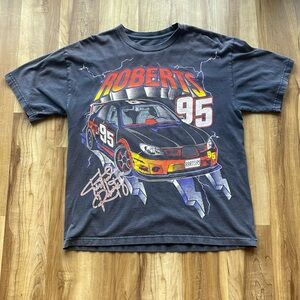 Brandy Melville Roberts car graphic oversized boxy t shirt